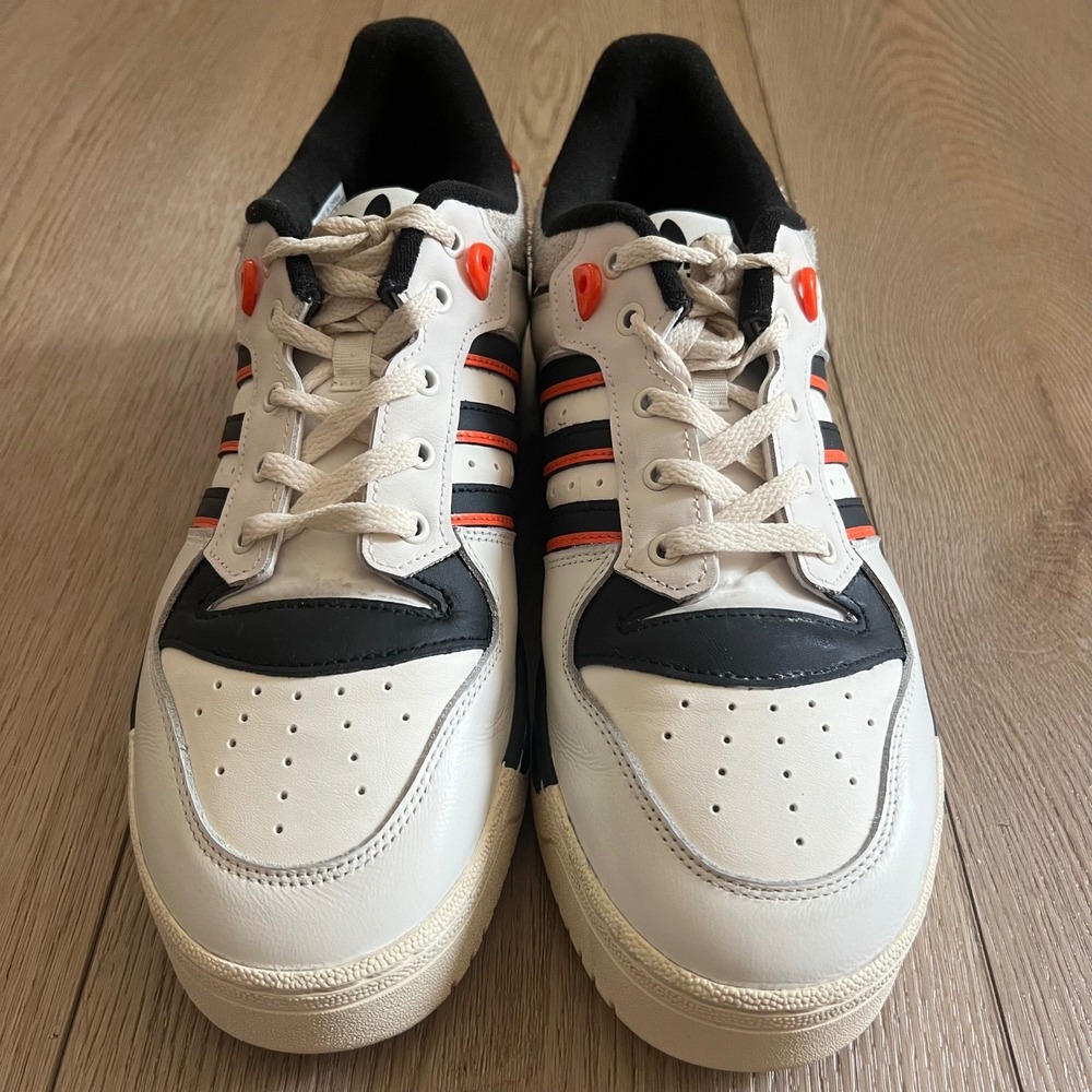 Adidas Originals Rivalry 86 LOW (White/Black/Semi Imp Orange) Men's Size 11